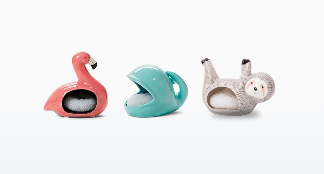 http://www.home-designing.com/product-of-the-week-cute-animal-shaped-scrubby-holders