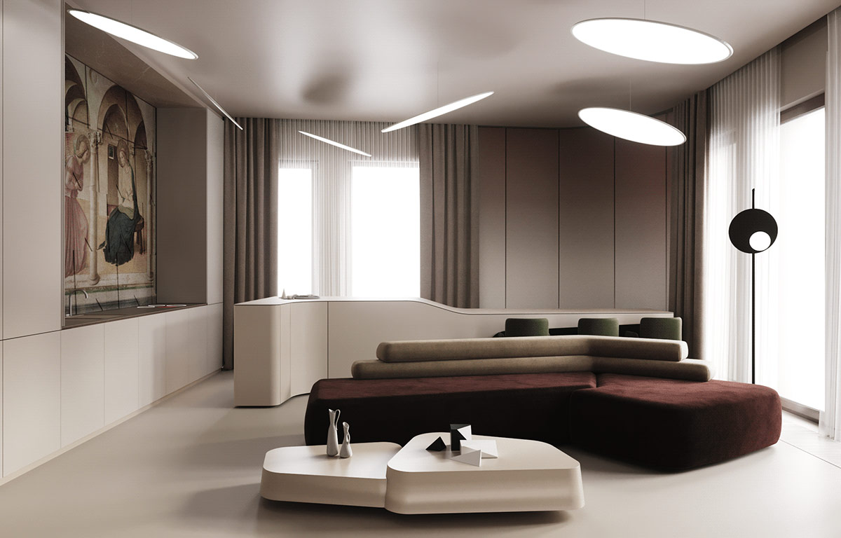 Decoración del hogar futurista con muebles inspirados en las naves espaciales