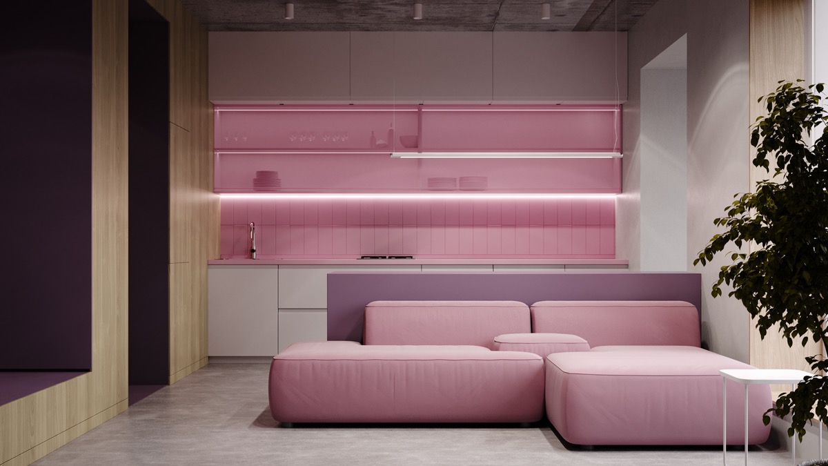 ¡Tomando el diseño de interiores rosa y morado de sublime a indignante!
