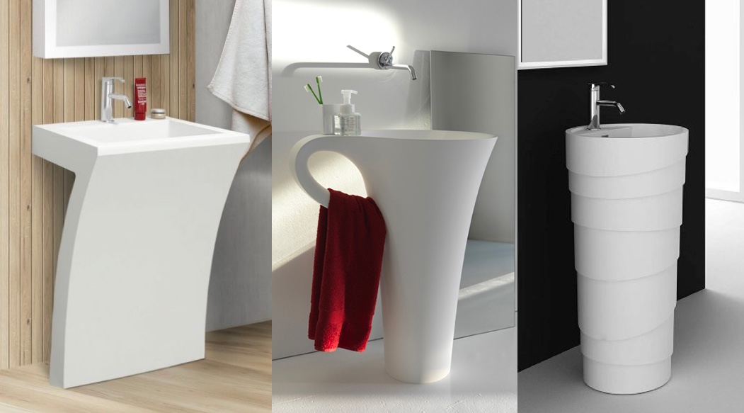 54 lavabos de pedestal para optimizar el diseño de su baño