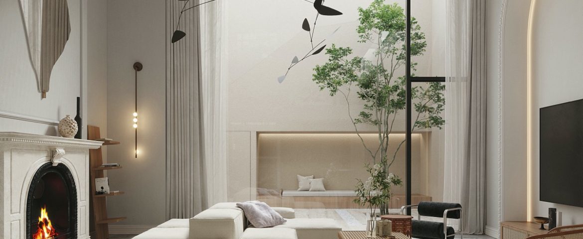 Interiores de casas modernas livianos y lujosos de China